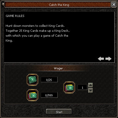 Metin2 Catch the King Event UI card collection panel