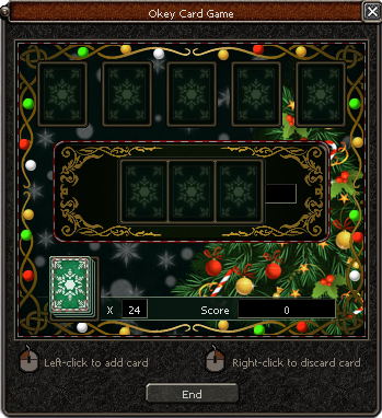 Metin2 Okey Card Game Winter Edition UI