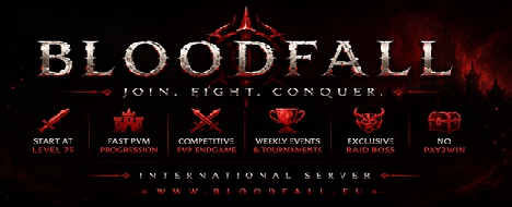 Bloodfall - Fast PvM | Competitive PvP - Metin2 Pserver Banner | Newschool | Max Lv 120