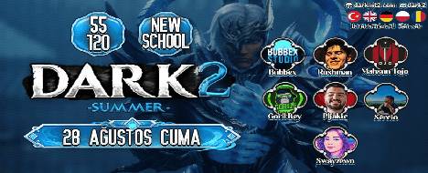 28.08.2026 DARK2 GLOBAL 55-120 NEWSCHOOL  - Metin2 Pserver Banner | Newschool | Max Lv 100000