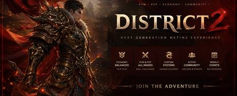 District2 PVM HARD-MEDIUM-MMORPG - Metin2 Pserver Banner | Oldschool | Max Lv 105