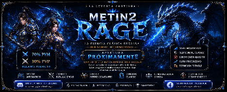 Metin2Rage - Hard PVM - Metin2 Pserver Banner | Oldschool | Max Lv 120