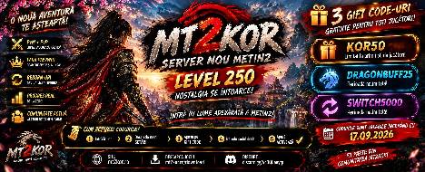 Mt2Kor PvM-PvP Clasic  Lv- 250 - Metin2 Pserver Banner | Oldschool | Max Lv 250