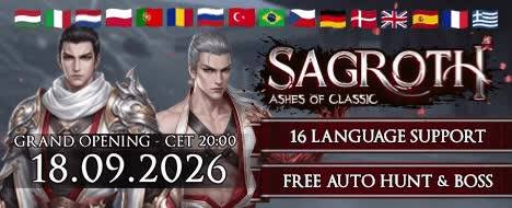 NEFGAMES // SAGROTH2 — CLASSIC 55–120 - Metin2 Pserver Banner | Oldschool | Max Lv 120