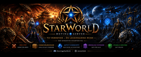 StarWorldMT2 - Metin2 Pserver Banner | Newschool | Max Lv 2000