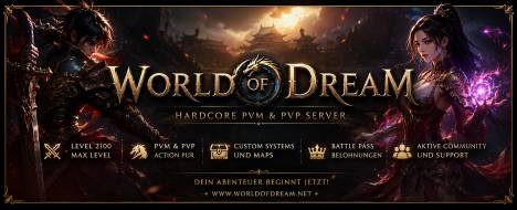 World Of Dream | Level 2100 | PvM & PvP | - Metin2 Pserver Banner | Middleschool | Max Lv 2100