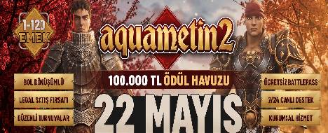 Aquametin2 1-120 Emek - 22 Mayıs Açılıyor - Metin2 Pserver Banner | Official-Like | Max Lv 120